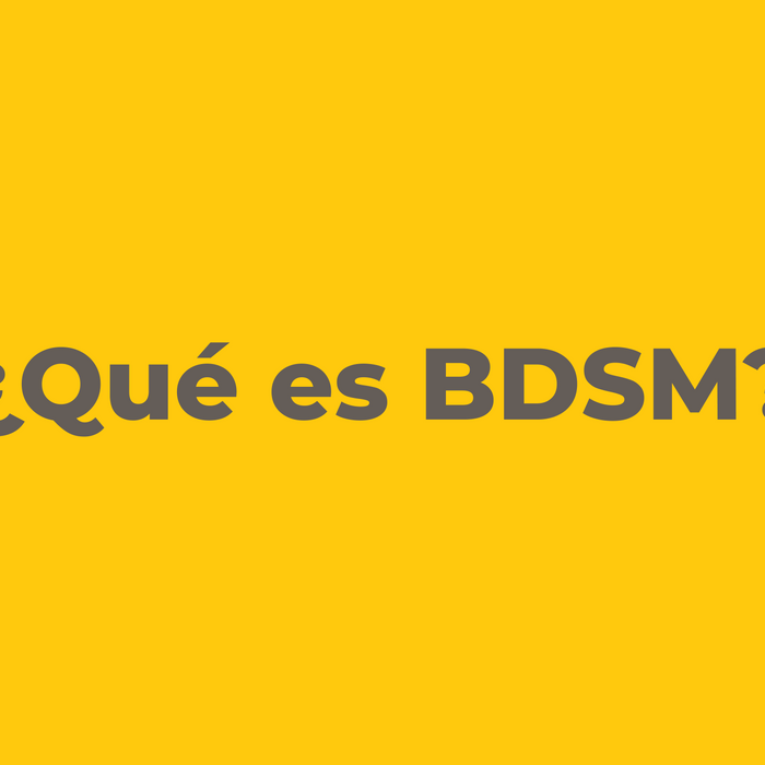 "¿Que es BDSM?" sobre fondo amarillo